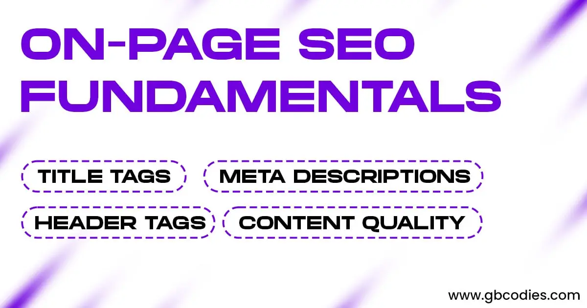 On-Page SEO Best Practices On-Page SEO Fundamentals for Insurance Websites