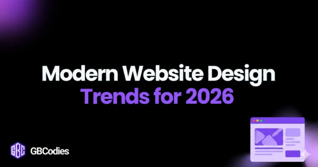 Explore modern website design trends for 2026 focused on speed, accessibility, and conversion. GBCodies delivers high-performance website redesign services.