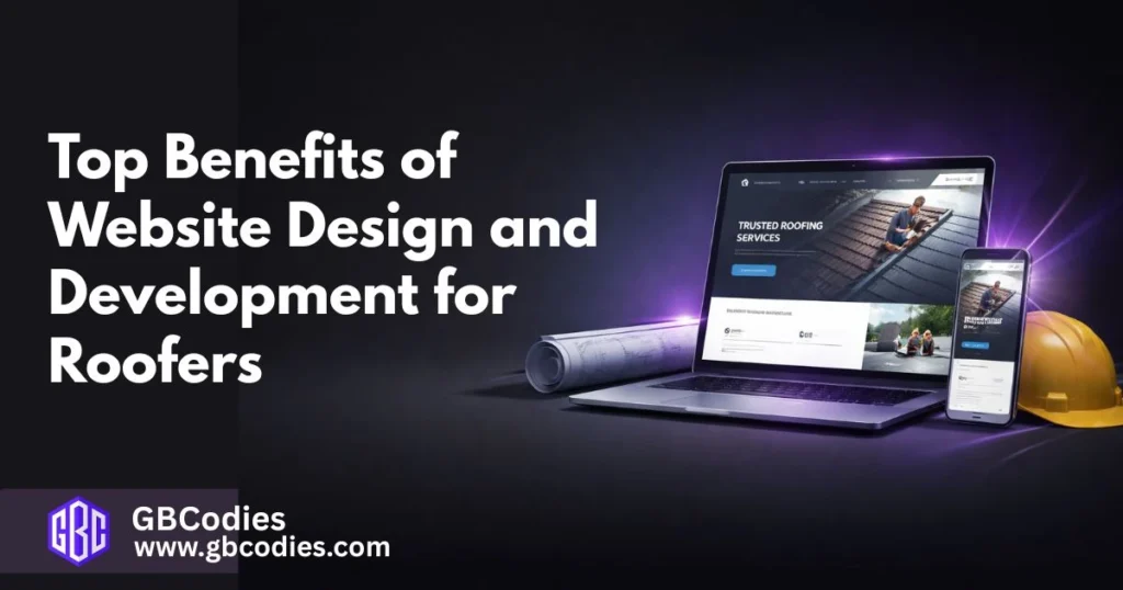 website design and development for roofers- Gbcodies