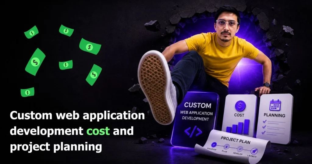 Custom web application development cost and project planning